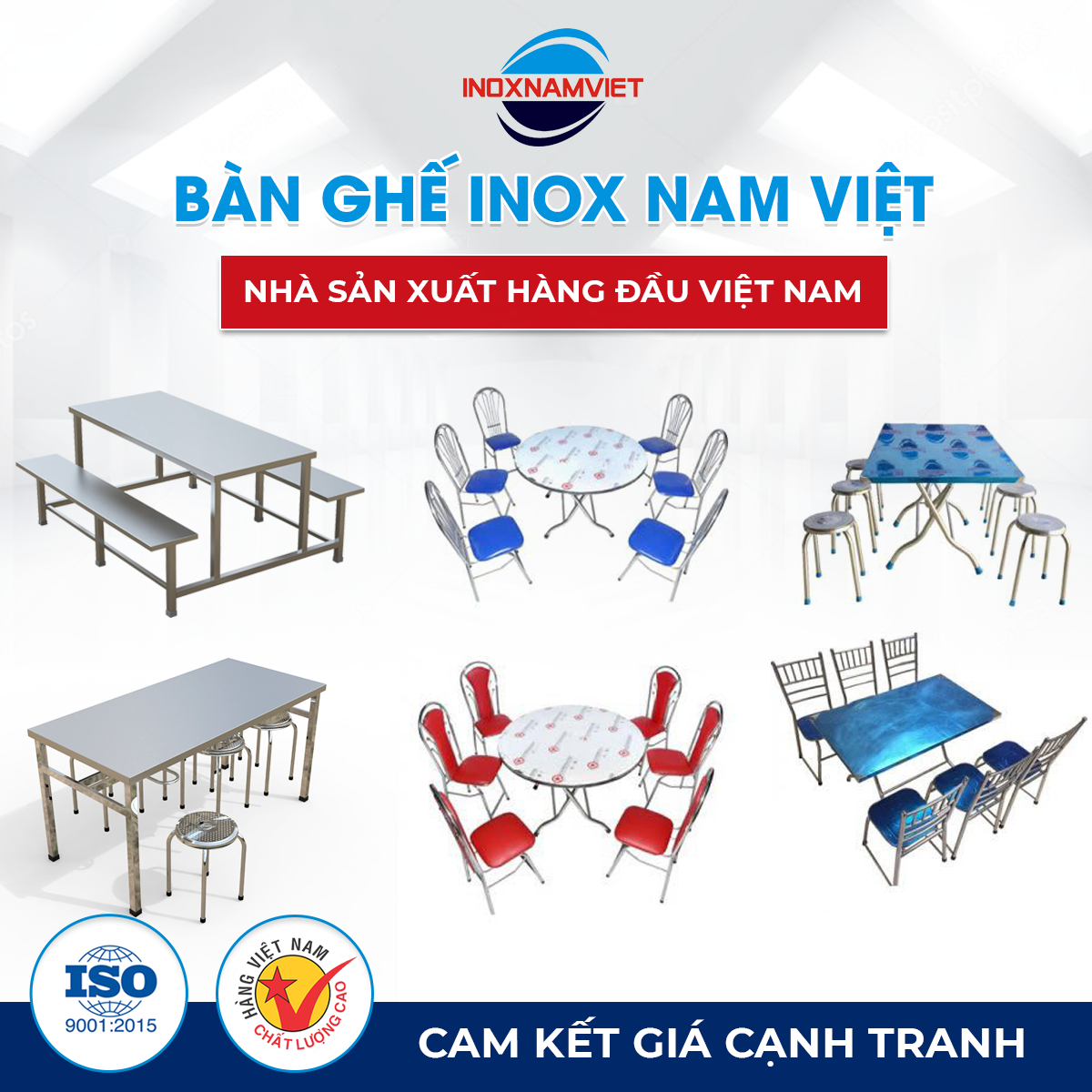 Bàn ghế inox Nam Việt