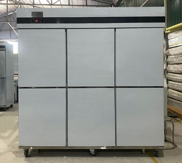 Hình ảnh thực tế Tủ đông công nghiệp 6 cánh inox 1750L