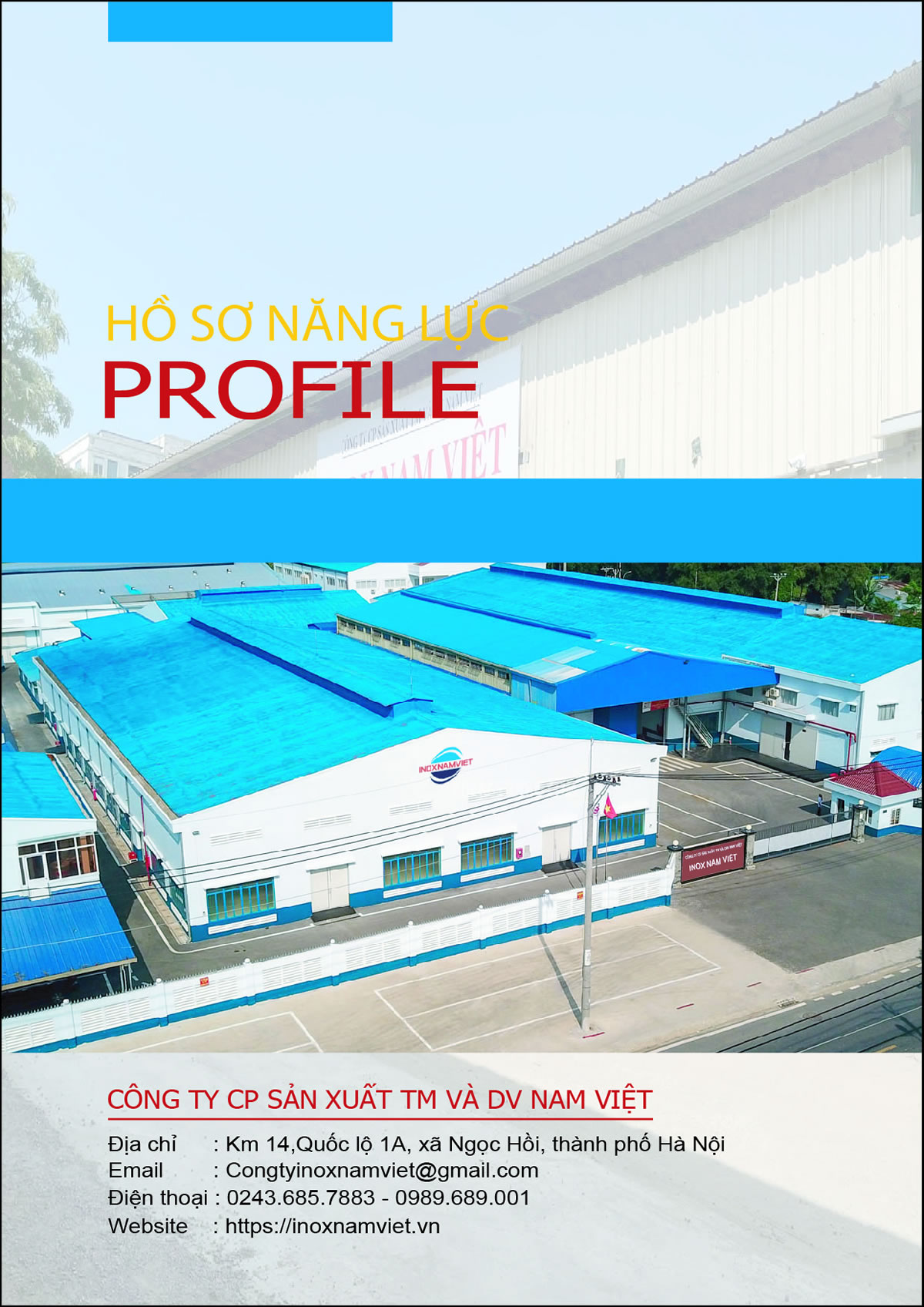 Ảnh bìa hồ sơ năng lực Inox nam Việt